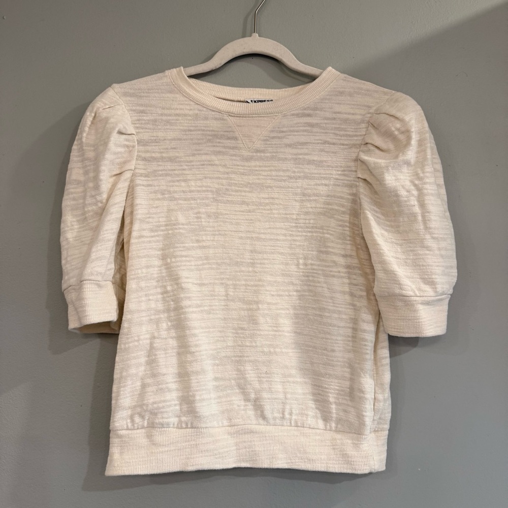 Express Cream Knit Sweater